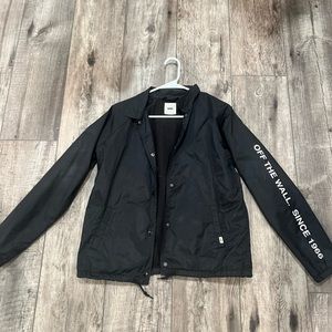 Vans black windbreaker size small